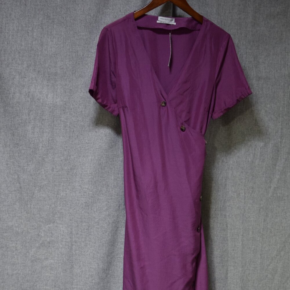 Urban Outfitters Purple Wrap Midi Dress – Size L (NWT)